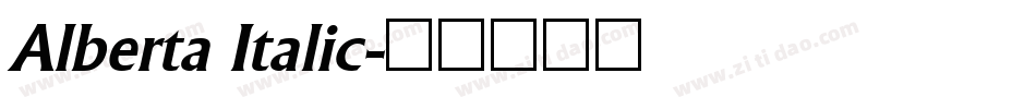 Alberta Italic字体转换